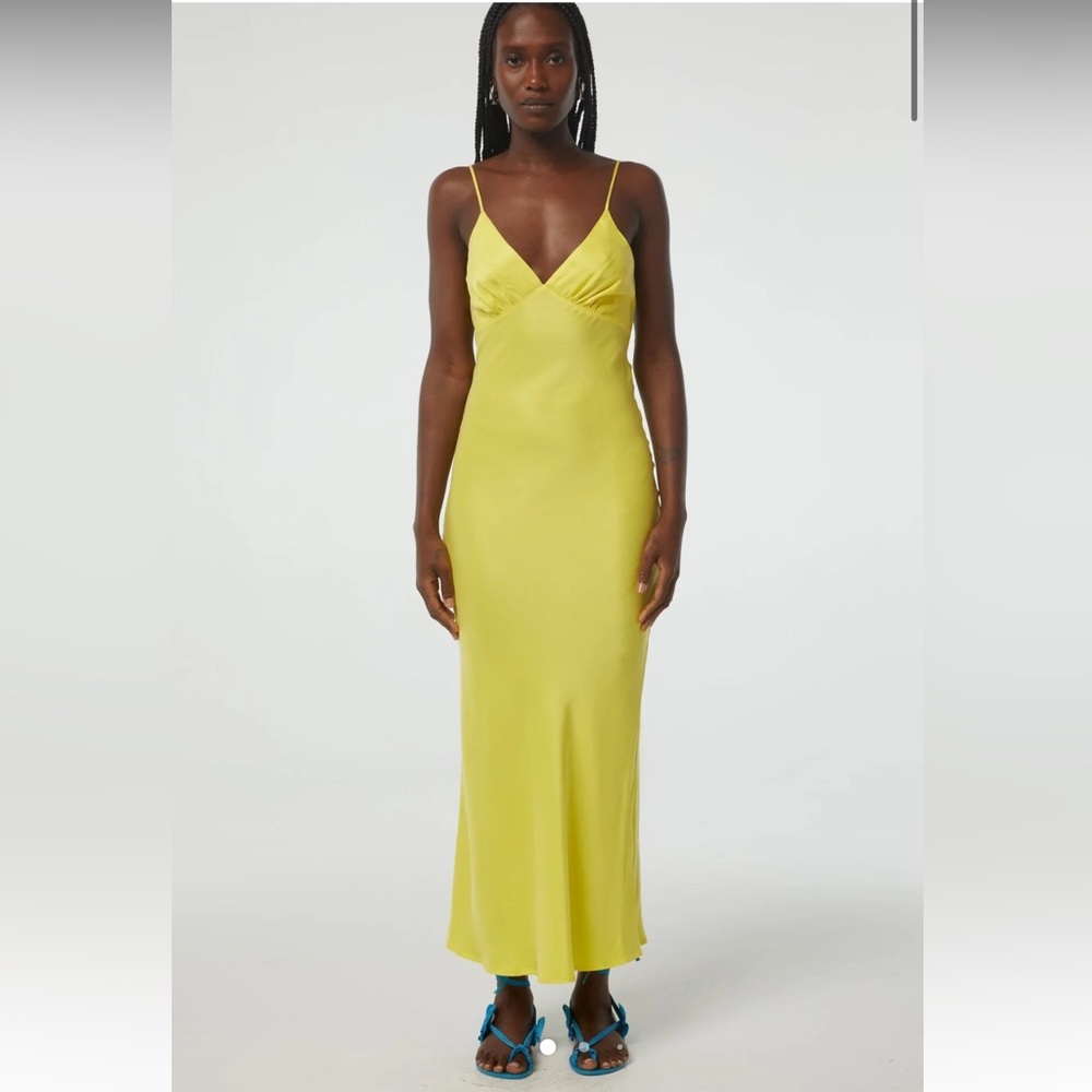 the line by K yellow slip dress